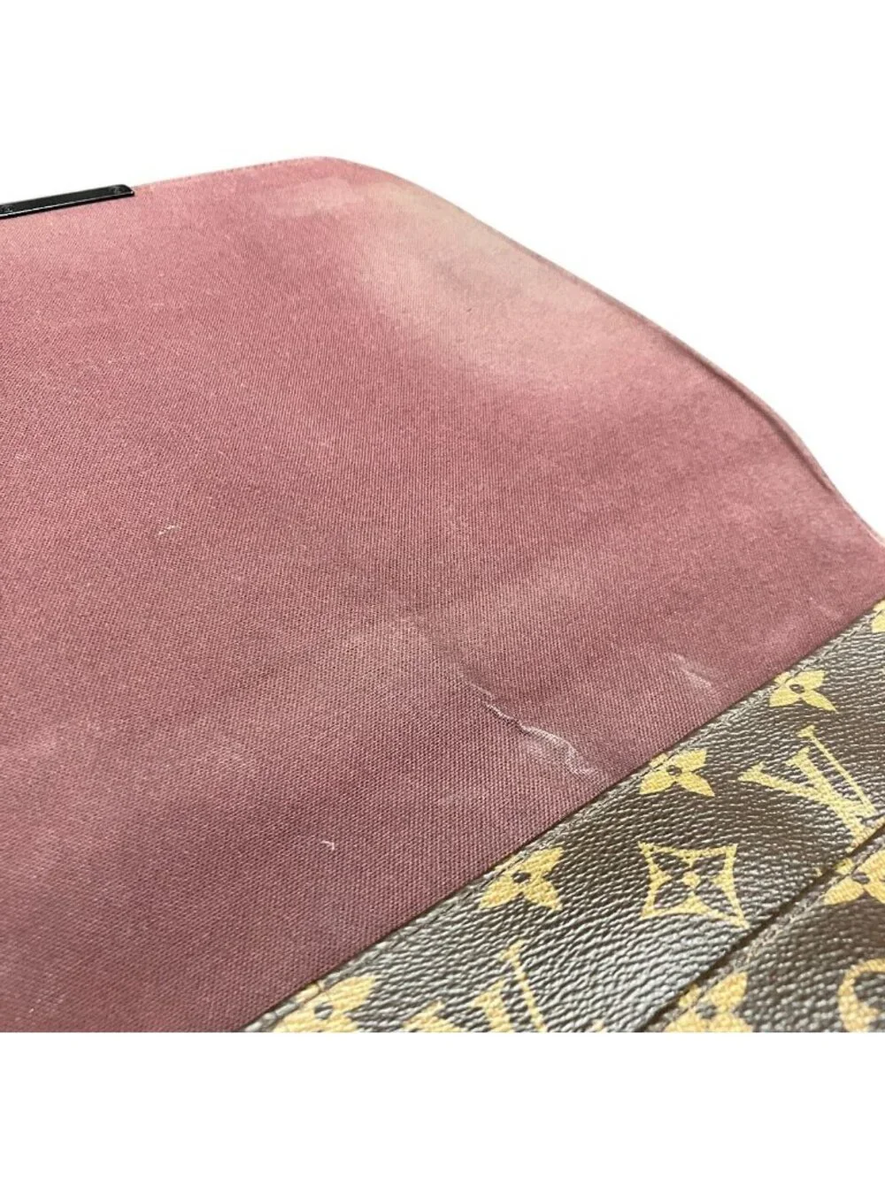 Louis Vuitton Division MM Monogram Macassar Shoulder Bag Canvas
